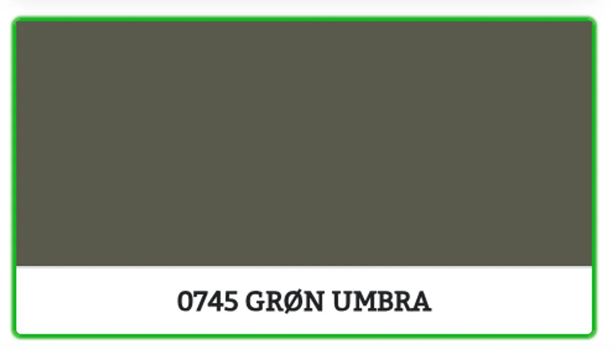 0745 - GRØNN UMBRA - 0.45 L - Maling