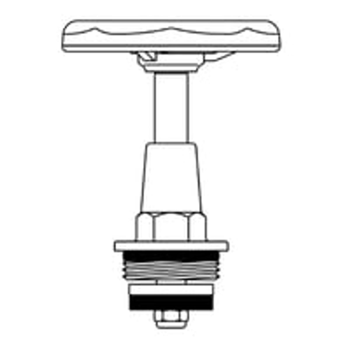 1/2" Ventiloverdel med hndhjul