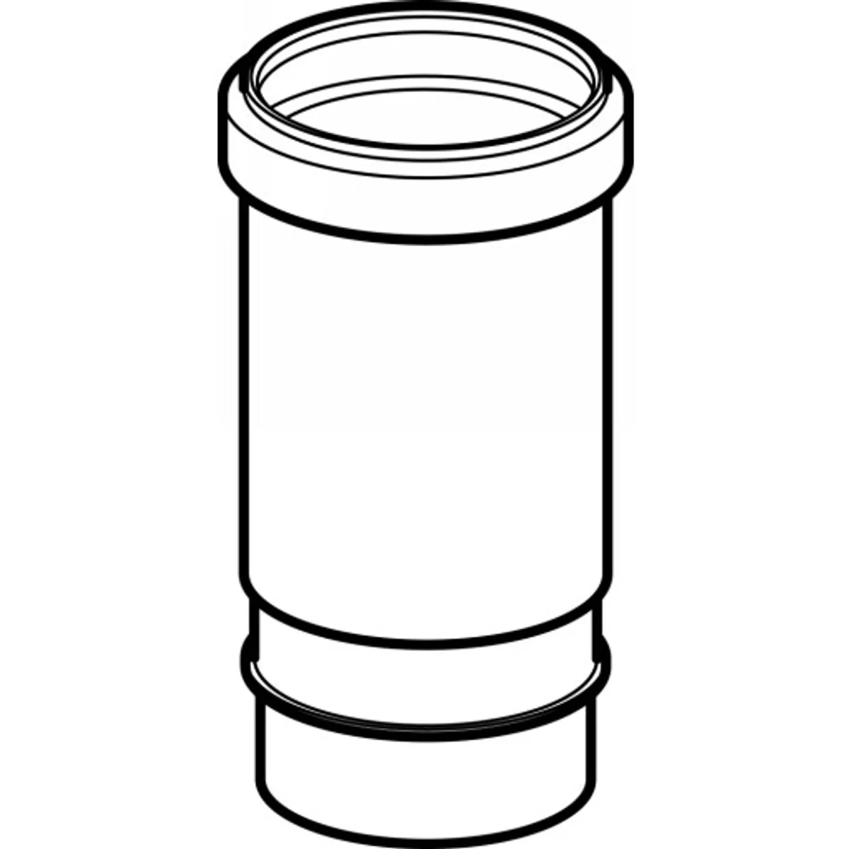 110 mm Langmuffe sort PEH Geberit