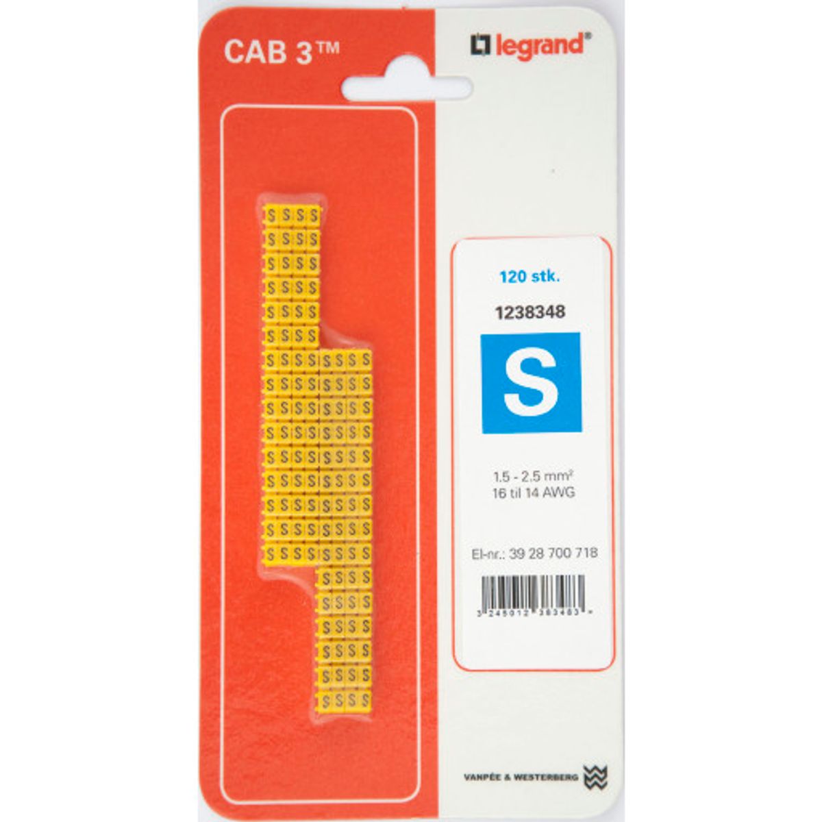 120 stk CAB3 LEDNINGSMRK 1,5-2,5 (S)