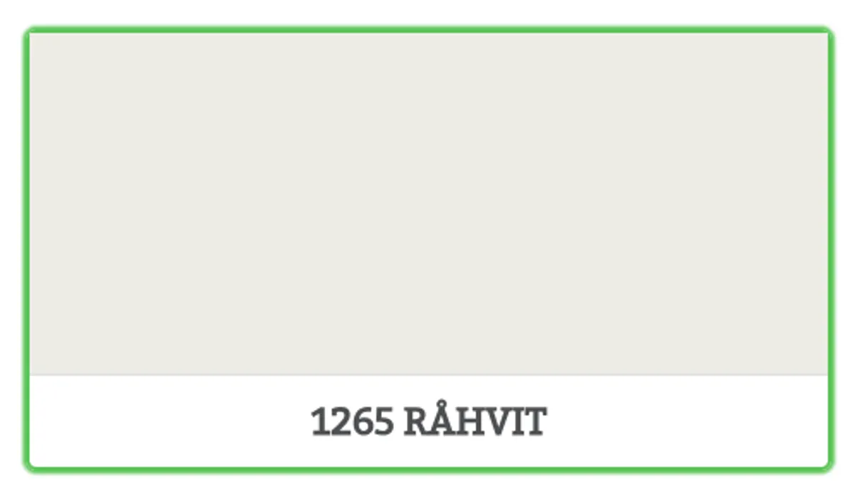 1265 - RÅHVIT - 0.45 L - Maling