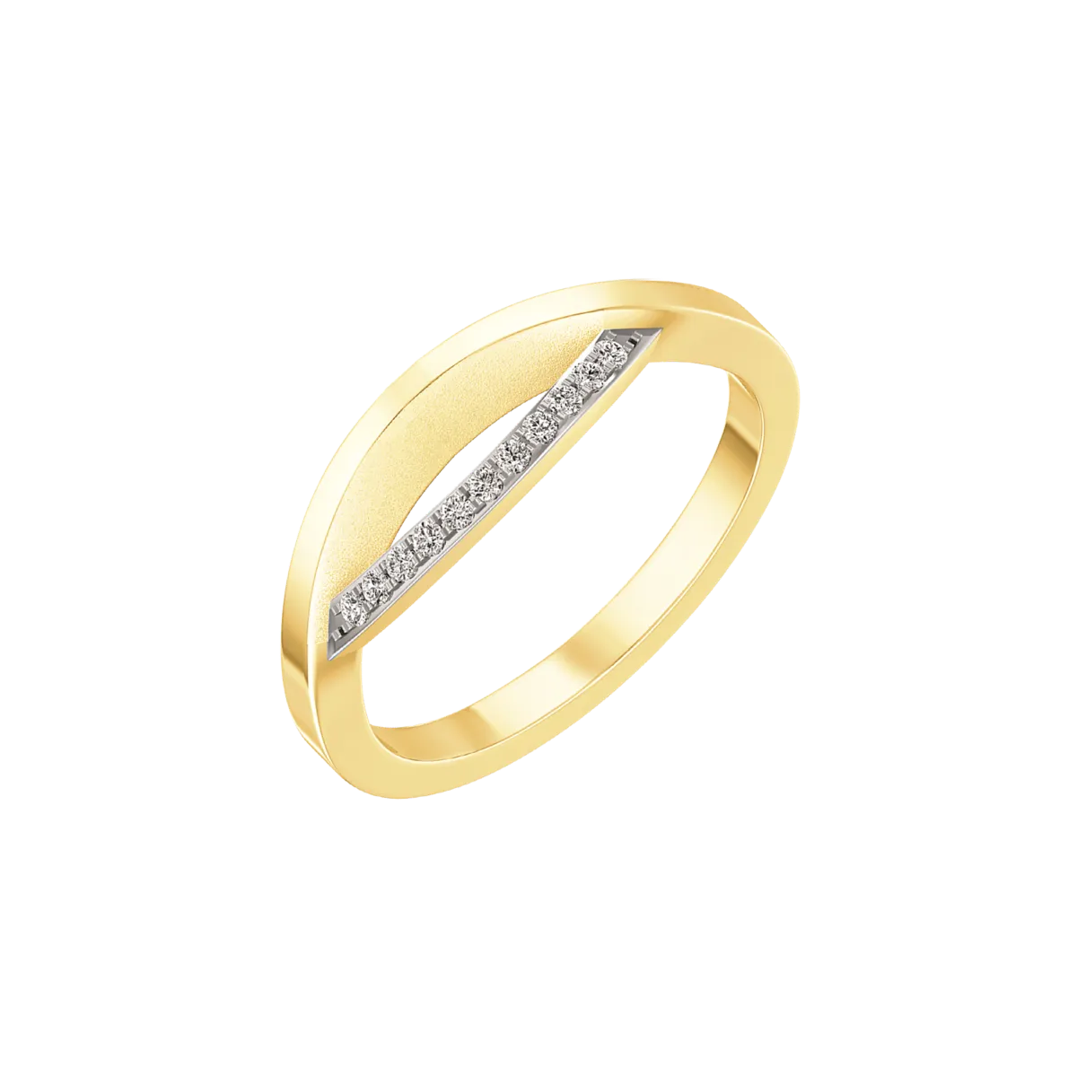 14 Karat Guld Ring fra Støvring Design med Diamanter 0,10 Carat W/SI