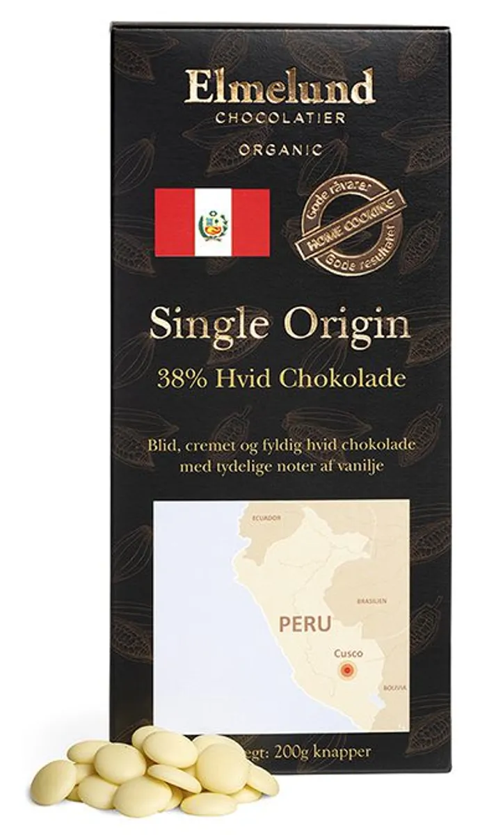 200g - Peru 38% Hvid Chokolade