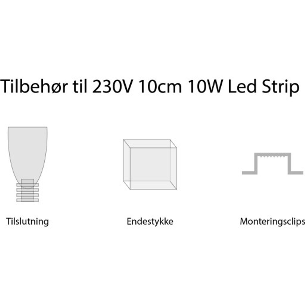 230V LED STRIP MONTERINGSCLIPS