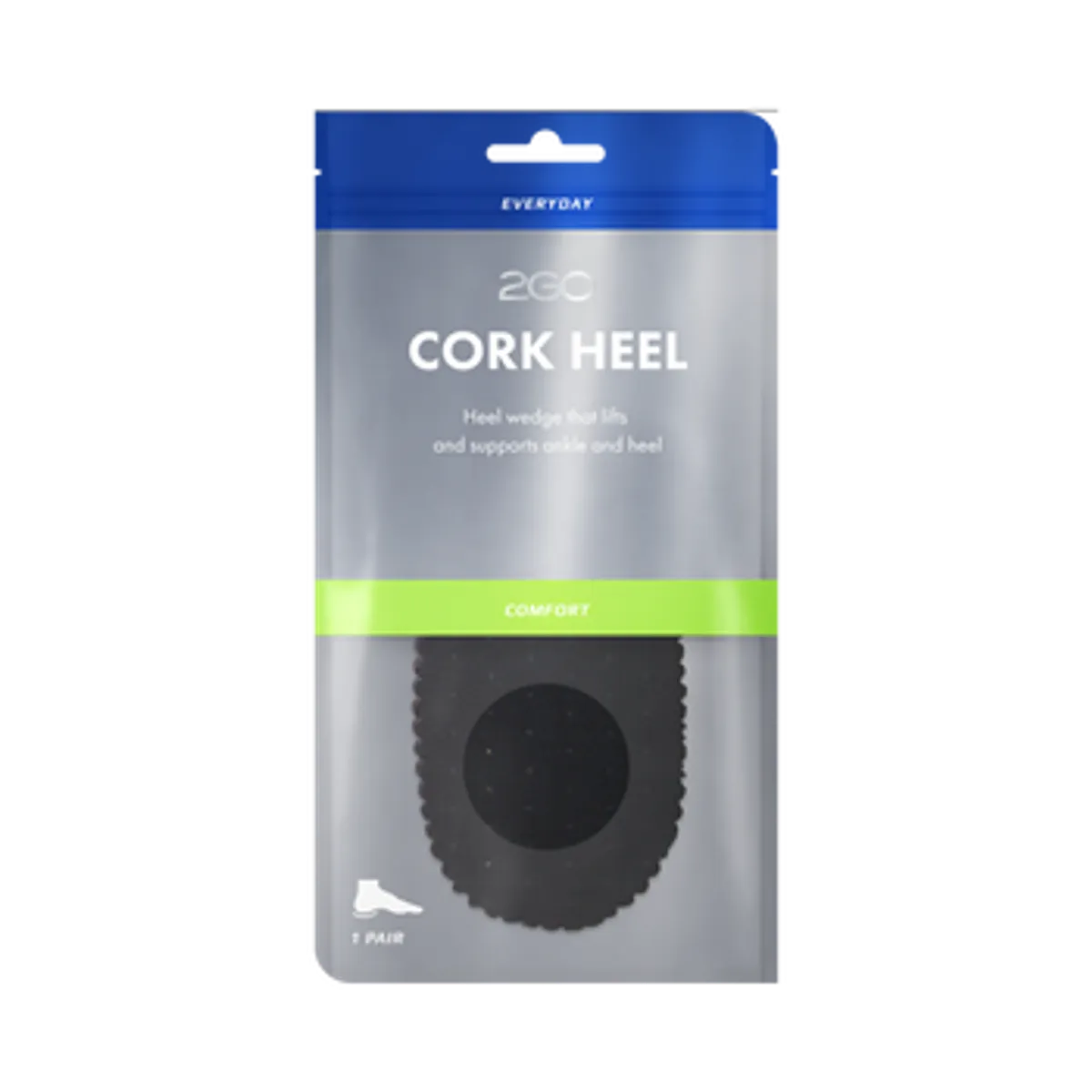 2GO - Cork Heel 10 mm - Herre - Hvid