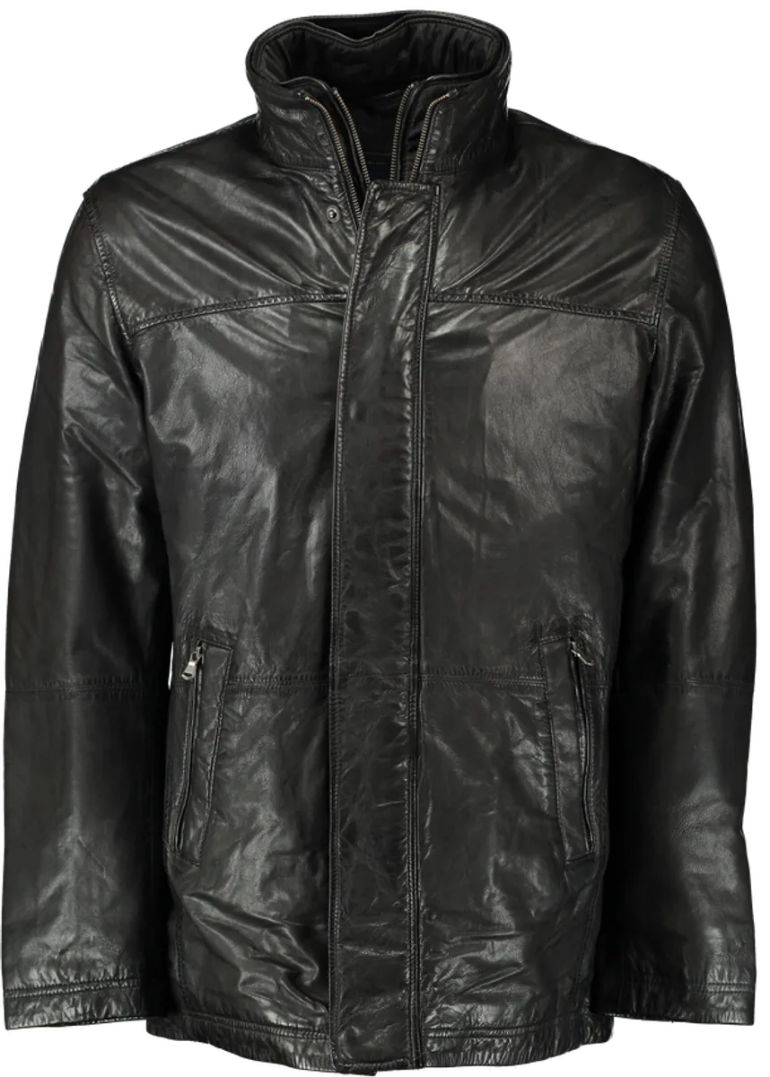 3/4 leather jacket modern fit