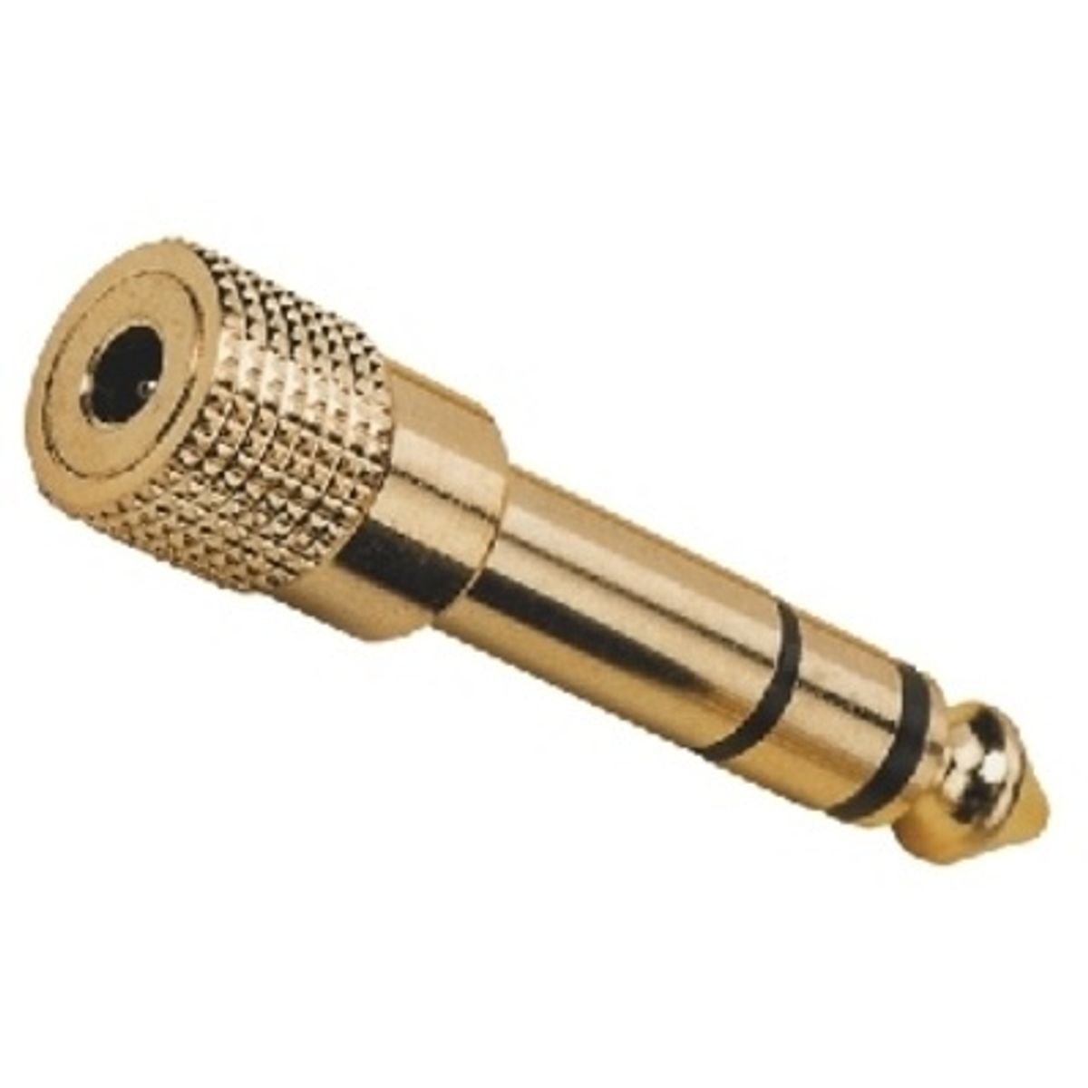 3,5mm Stereo Minijack - 6,3mm Stereo Jack Adapter - Guld