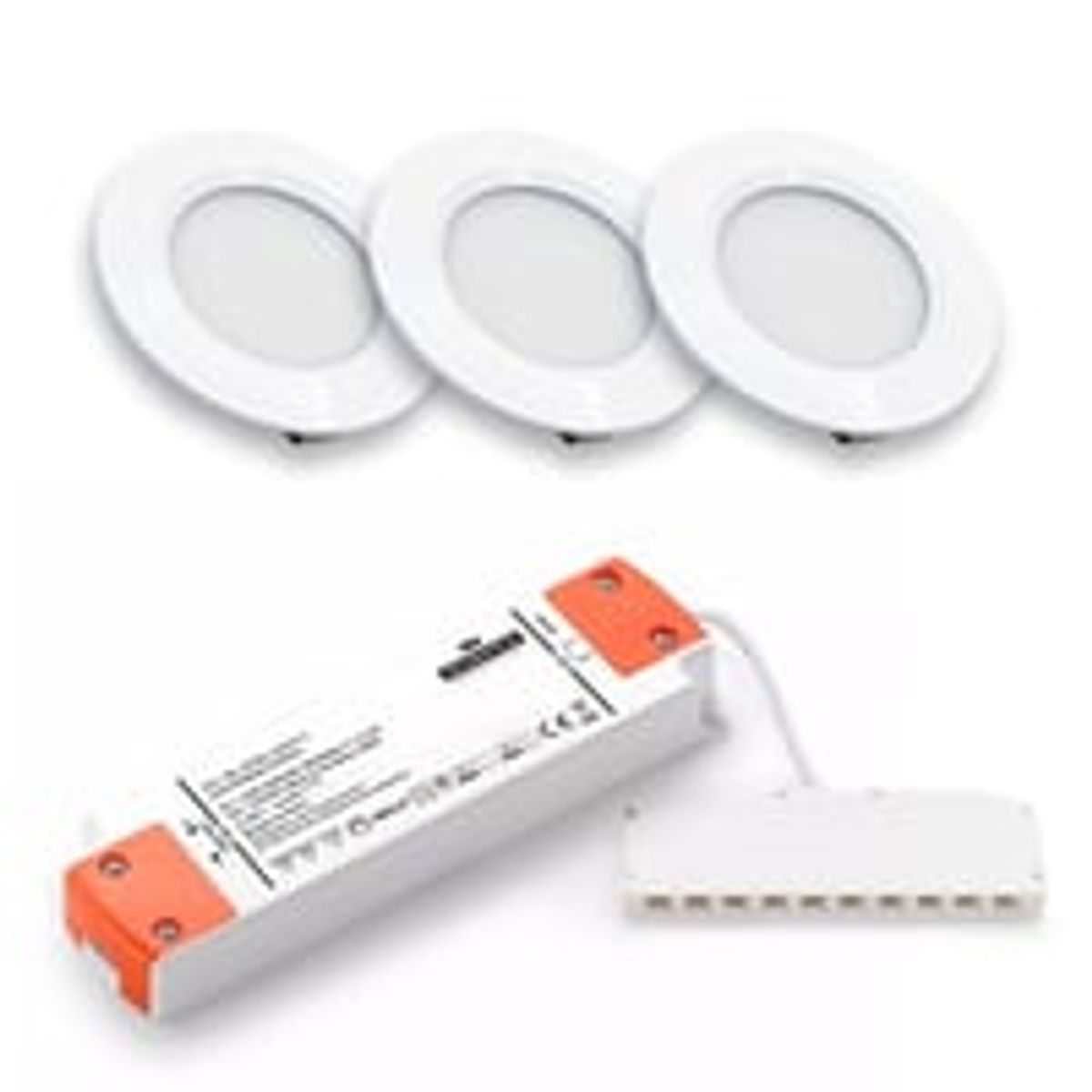 3 stk. LEDlife Reco68 mbelspot - Mat hvid, inkl. dmpbar strmforsyning- 2,5W LED - Erstatter 20W - Input: 12V - 180lm - RA80