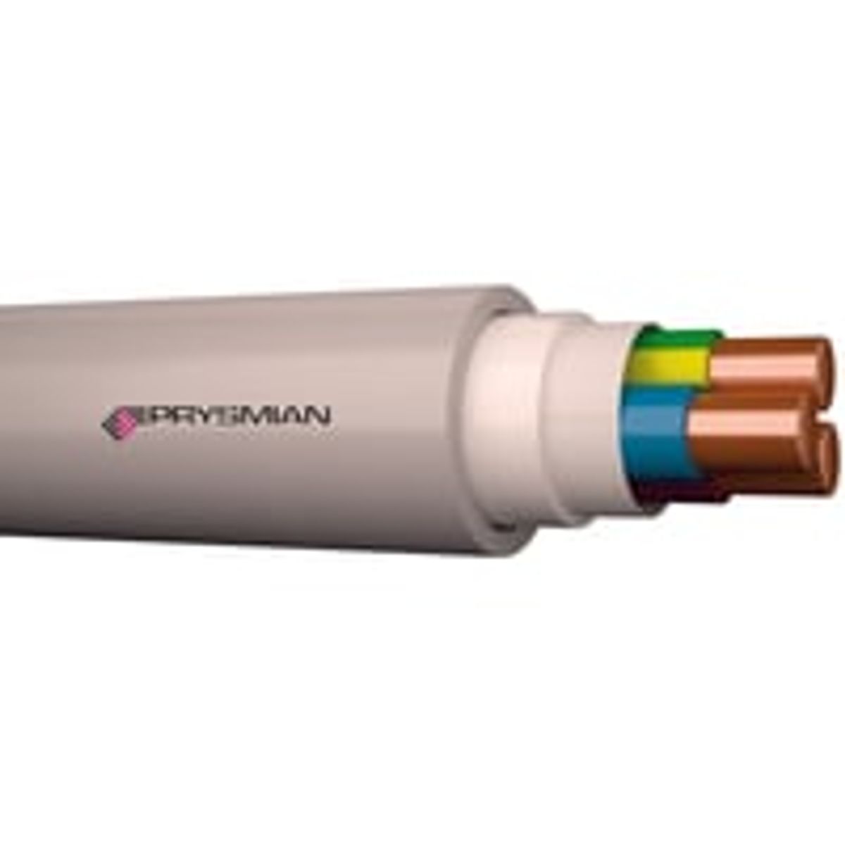 3G2,5 mm Installationskabel halogenfri, Afumex Plus, 100 meter (i rulle) - Prysmian