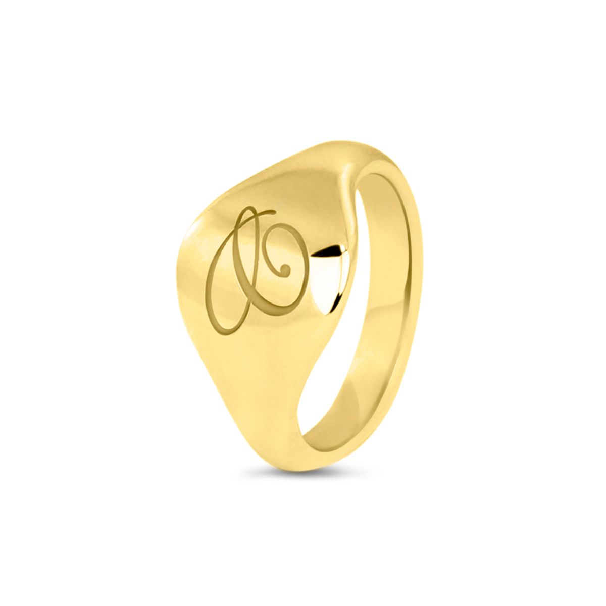 412 Y - Ring med initial, guld