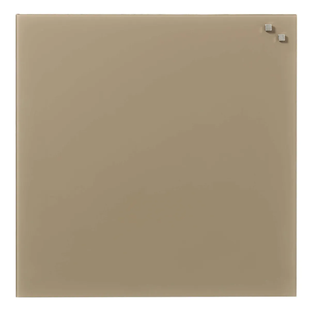 45 x 45 cm. Beige Magnetisk Glastavle