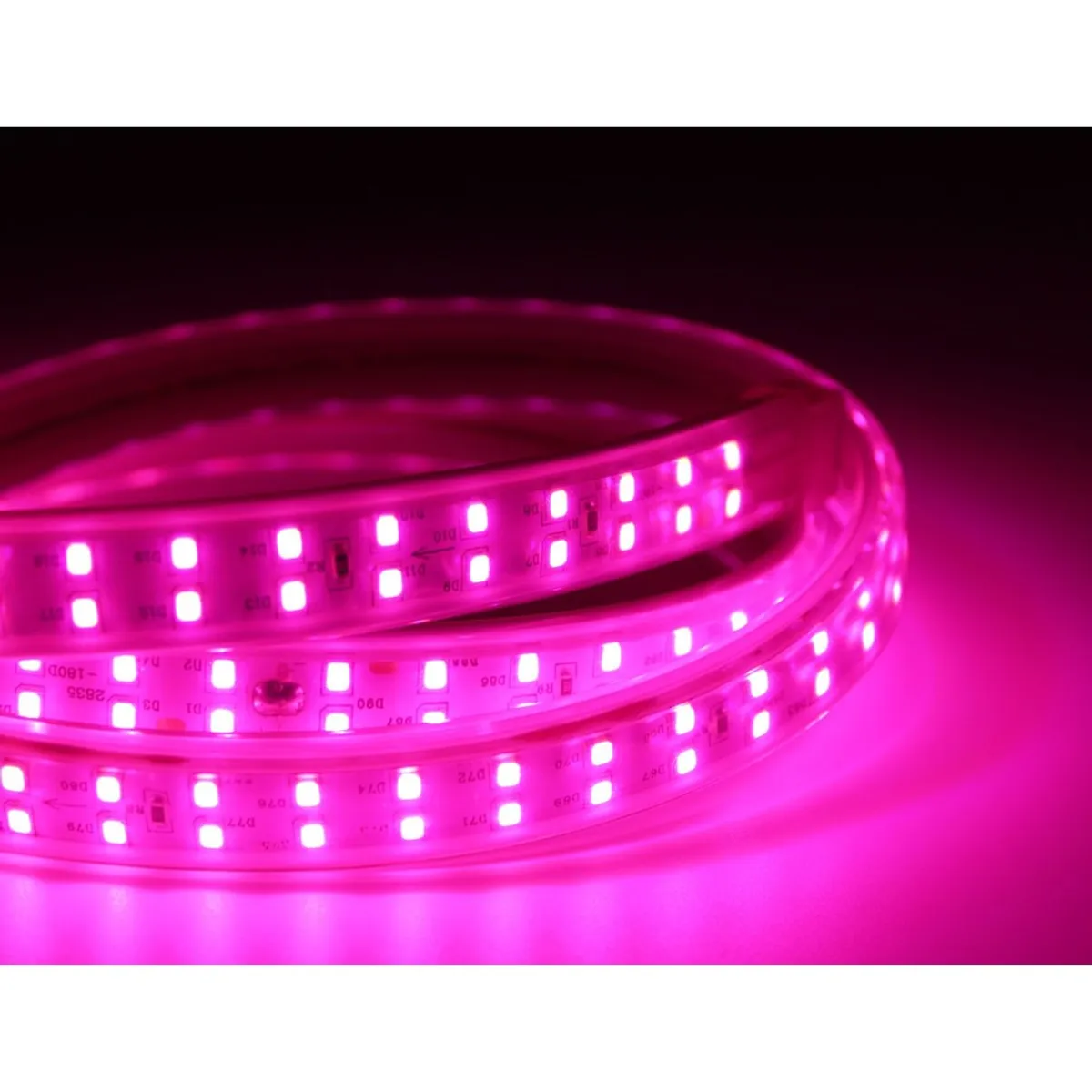 5 m. vandtæt vækst LED strip - 230V, IP67, 180 LED, 10W pr. meter