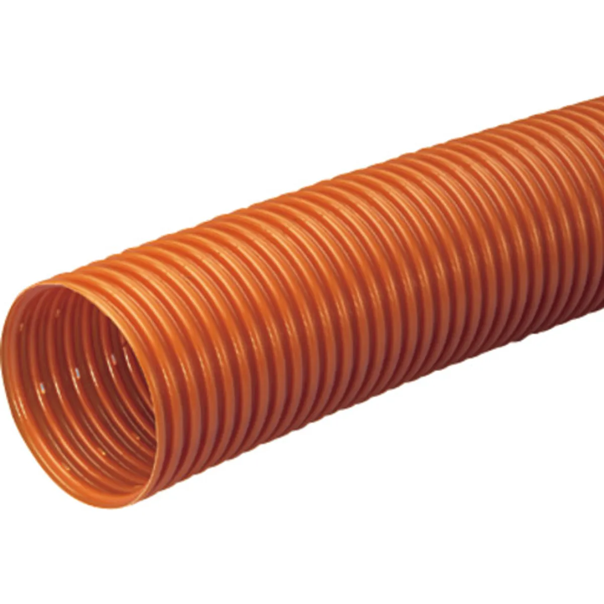 50 meter Wavin 126/113 mm PVC-drænrør med 1,5 x 5 mm slids, 50 m, brun