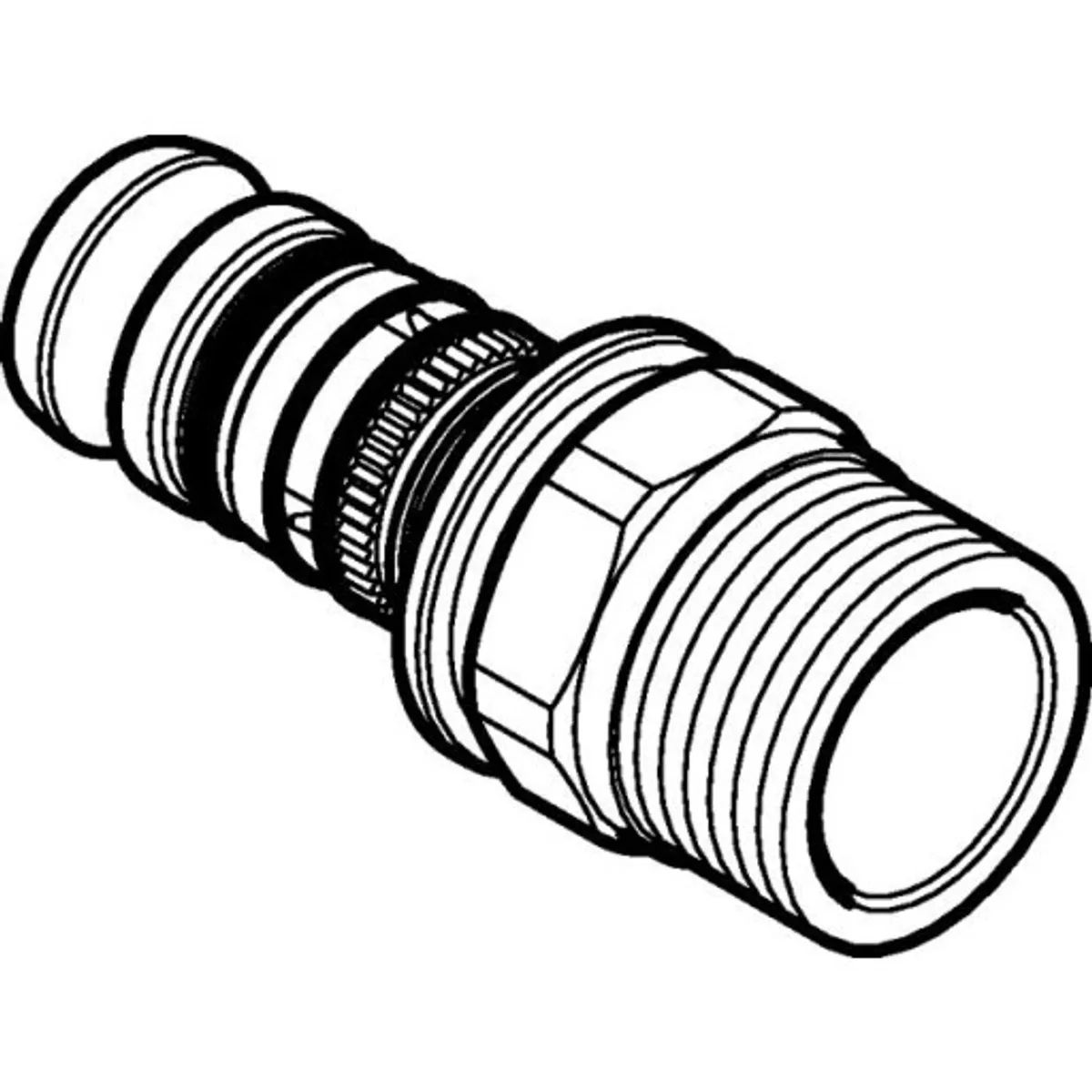 50 mm x 2" Overgang med nippel Mepla