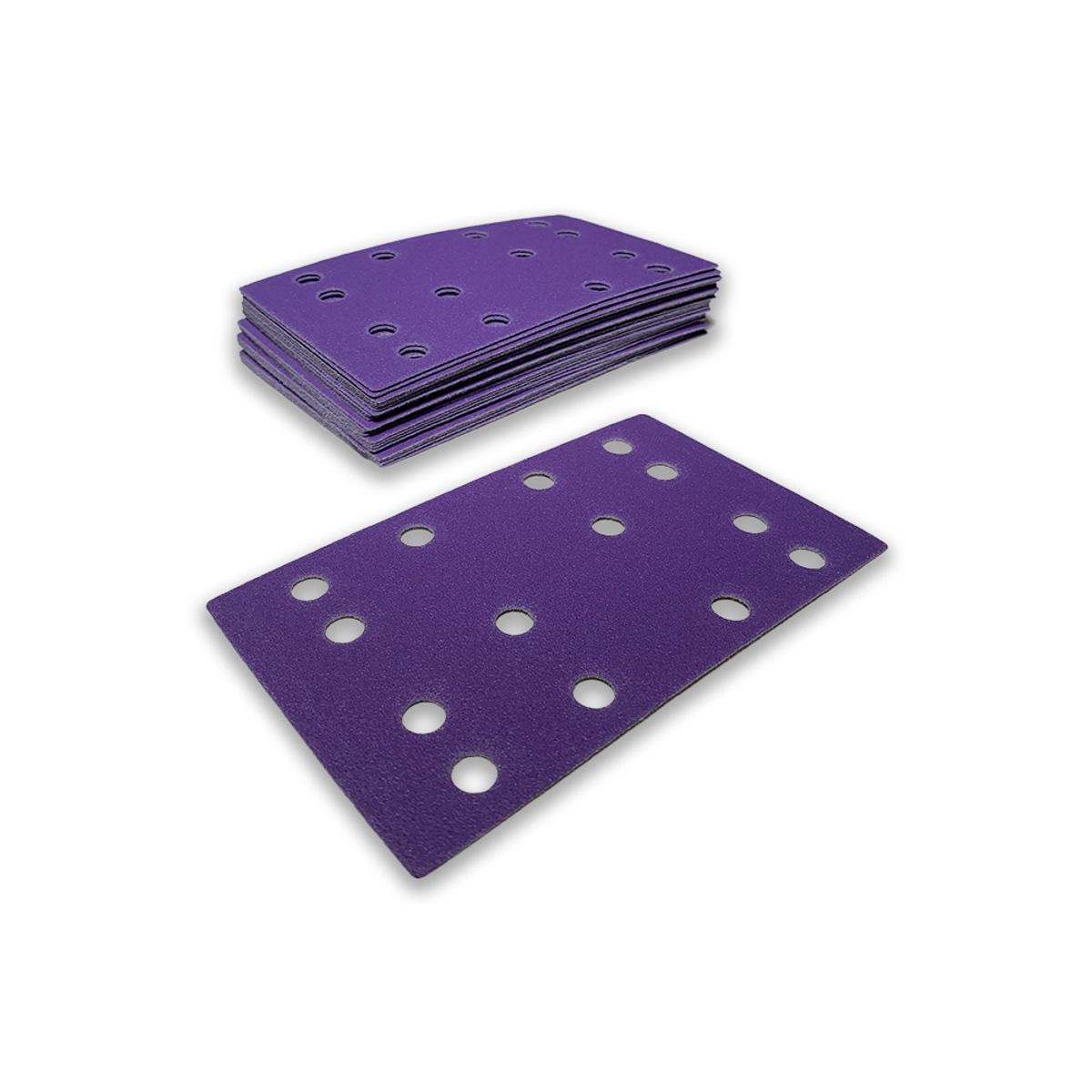 80x133mm Sandpapir i ark 25 stk. - Cool Violet Korn P320