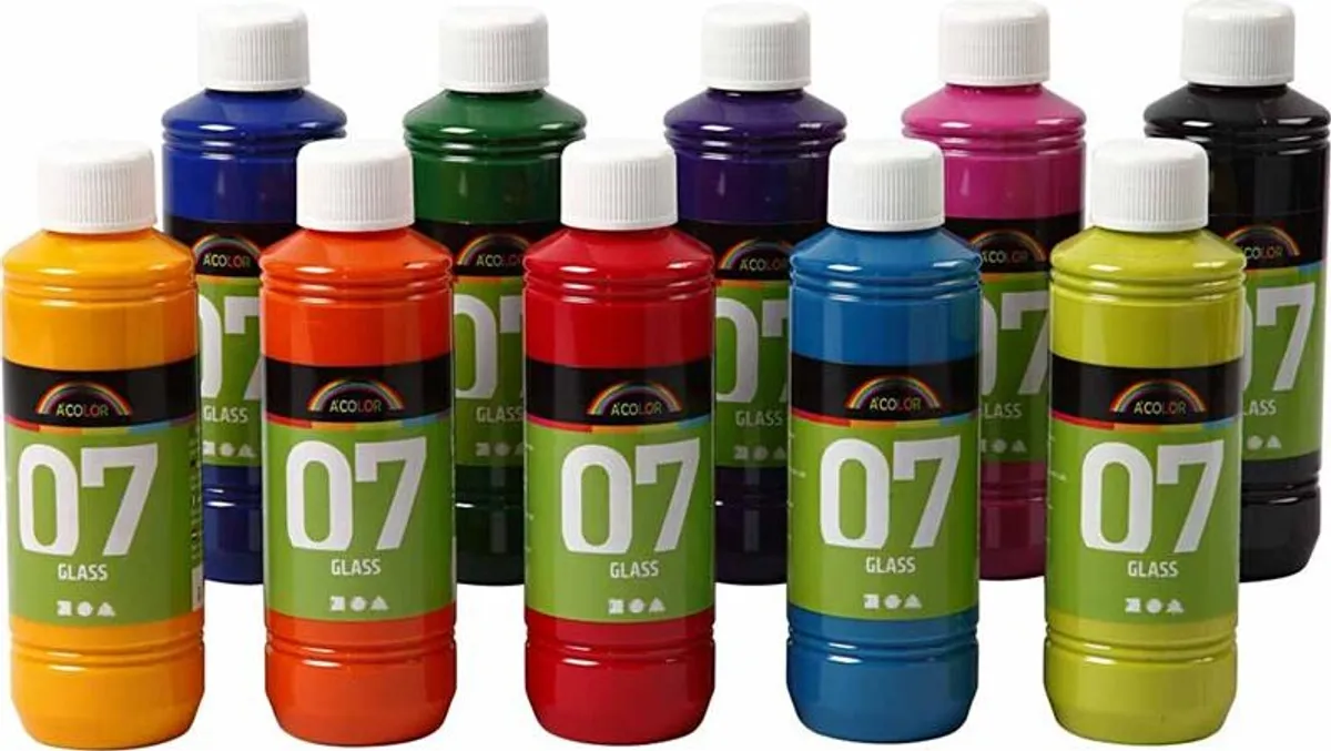 A-color - Lakmaling Sæt - Glass - 10x250 Ml