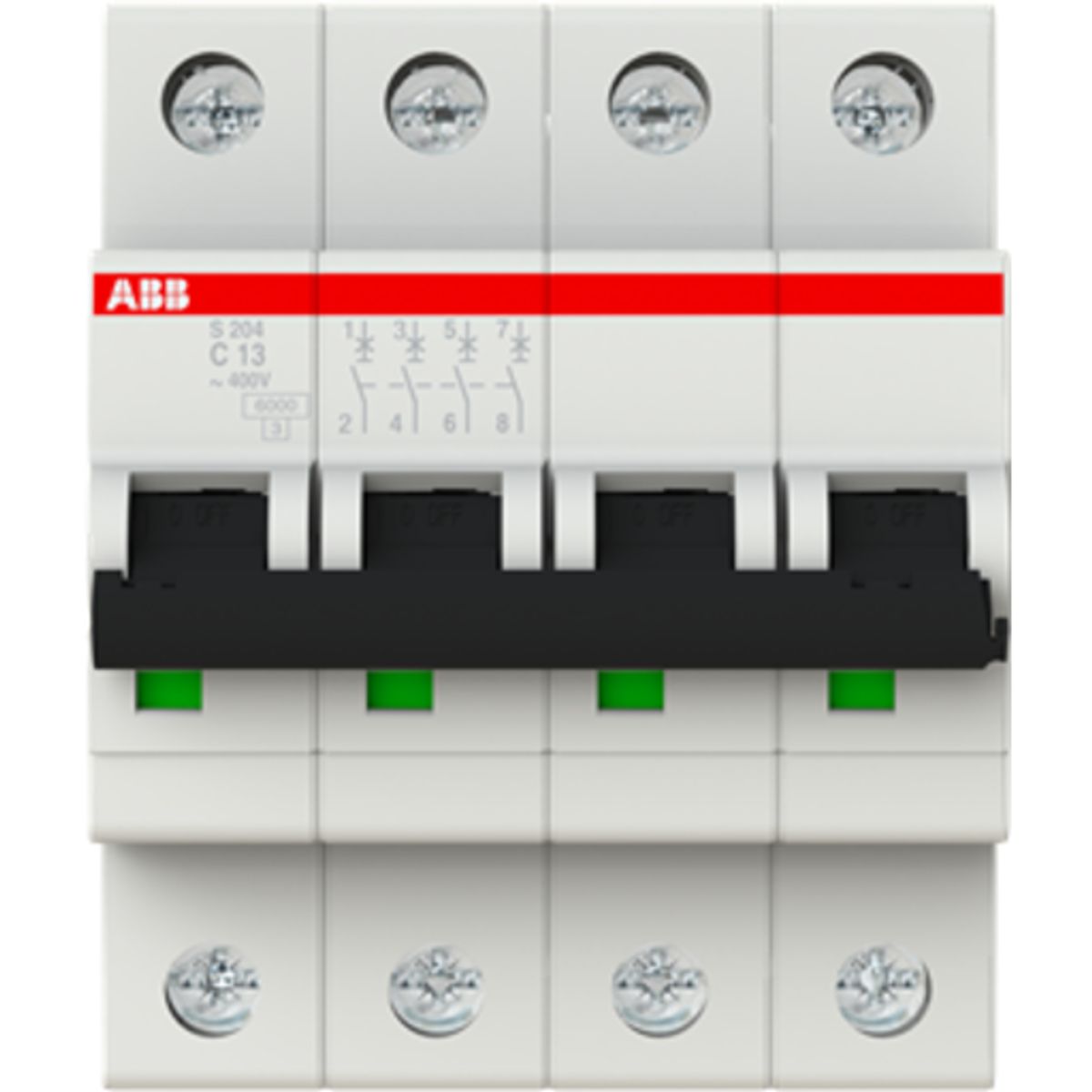 ABB S204-C13 automatsikring, 4P, 13A