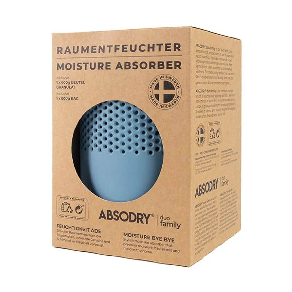 Absodry duo family incl. 600 gram - valg... Dæmpet grøn