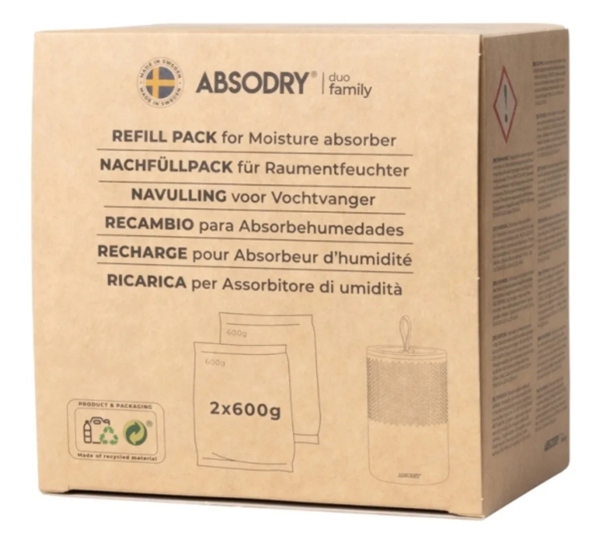 Absodry Duo Family Refill Bag 2-Pack