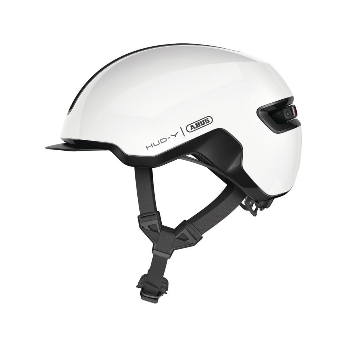 Abus Hud-Y - Cykelhjelm - Shiny white - Str. M