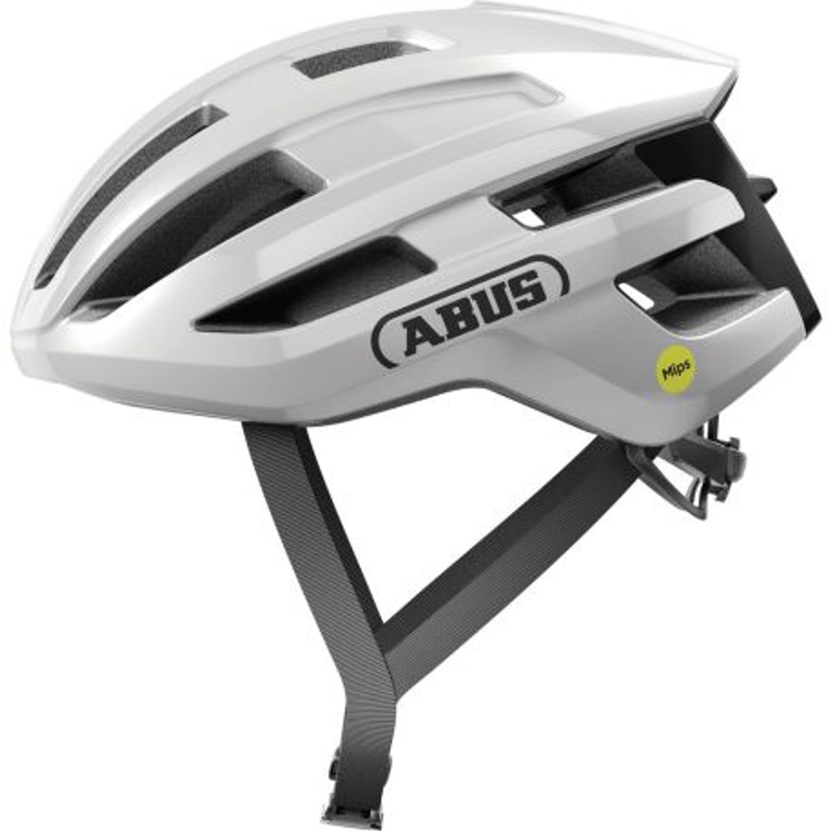 Abus PowerDome MIPS shiny white cykelhjelm