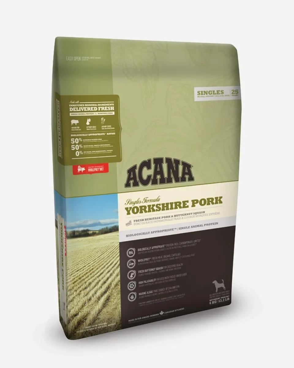 Acana Yorkshire Pork - Single Protein med Gris, 6 kg