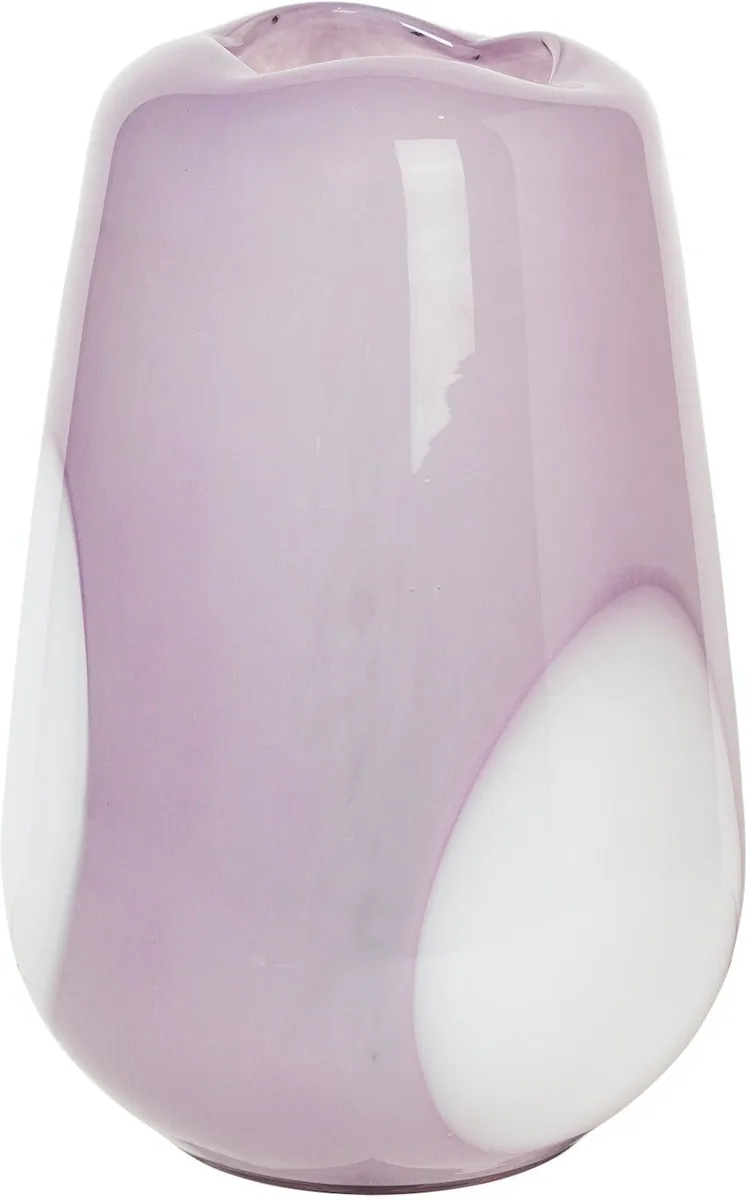 Ada dot, Vase, lilla, H18x26 cm, mundblæst glas