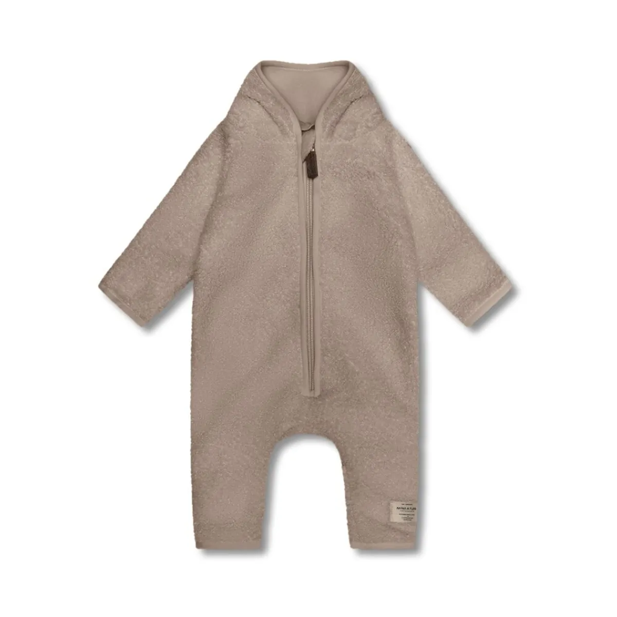 ADEL teddyfleece dragt - Grey brown - 68