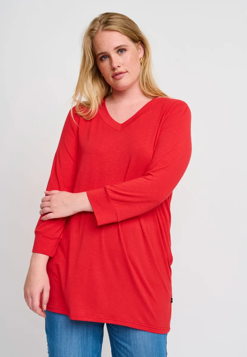 Adia - Bluse - Adlibby - Summer Red - Xs/38-40