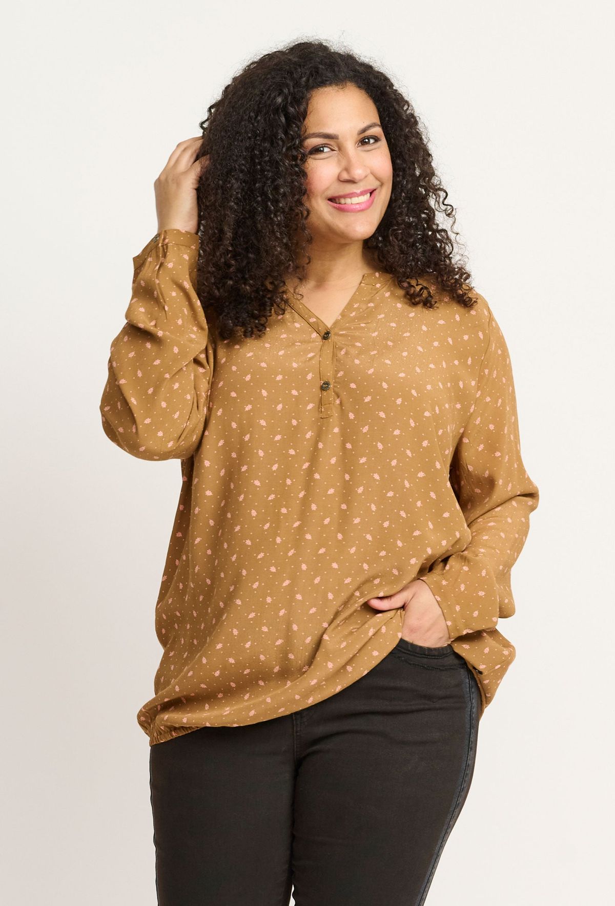 Adia - Bluse - Admanie - Bronze Brown - M/46-48