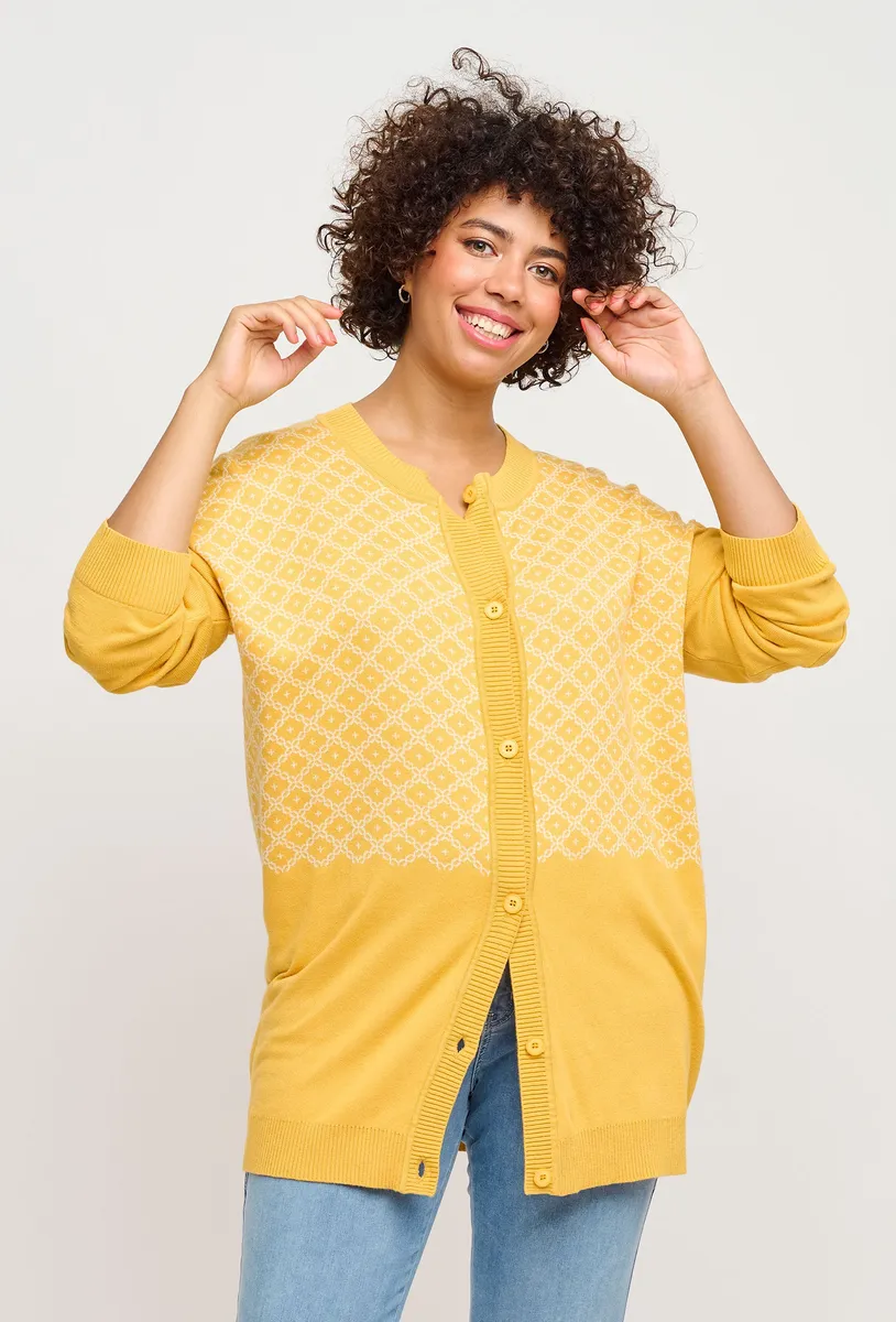 Adia - Cardigan - Adlorra - Yoke Yellow - S/42-44