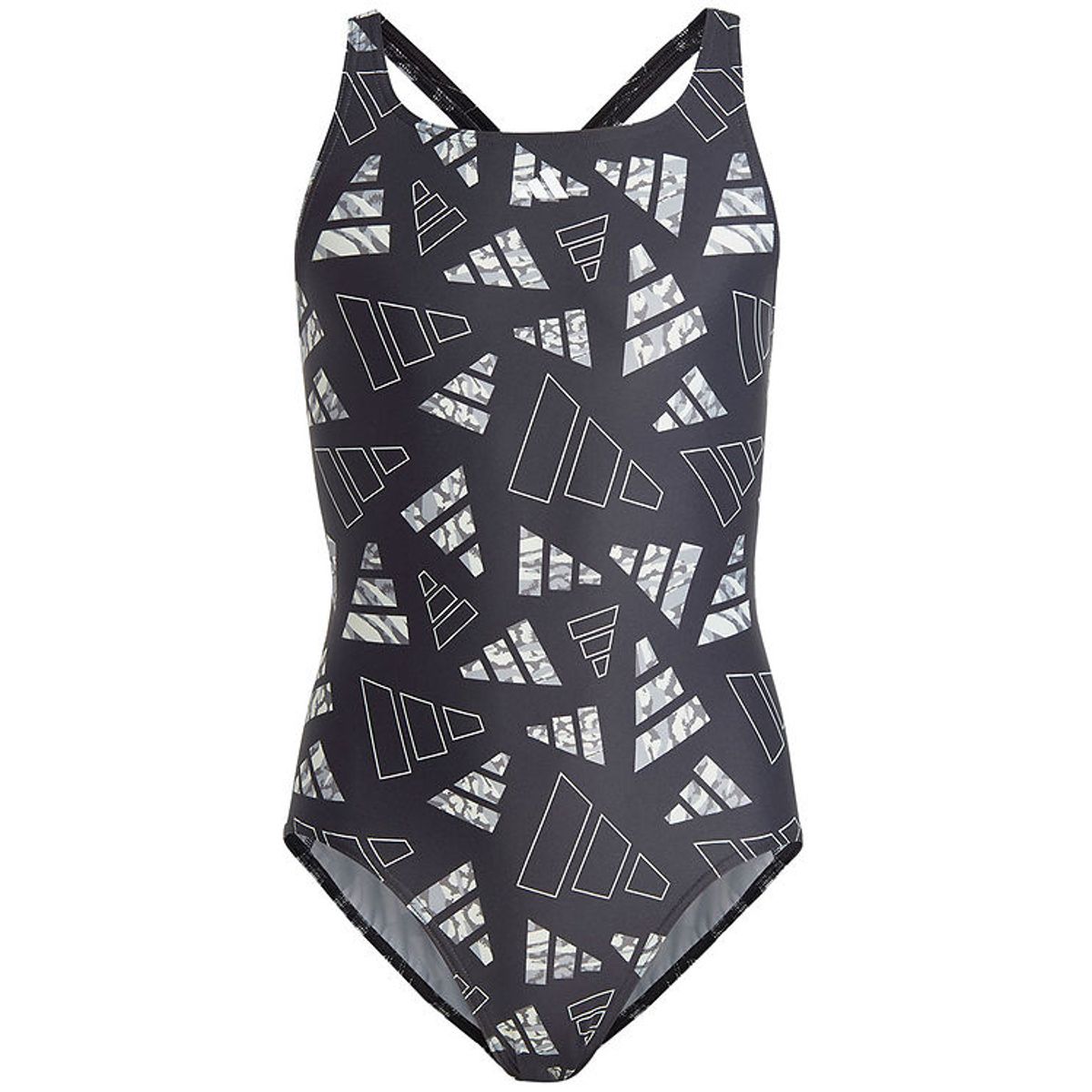 adidas Performance Badedragt - AOP BARS SUIT G - Sort