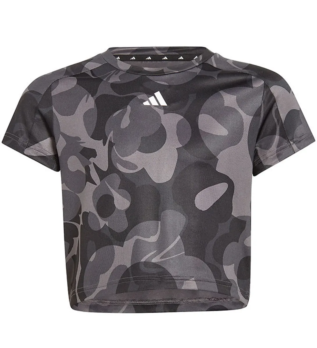 adidas Performance T-shirt - Cropped - JG TR-ES AOP T - Sort/Grå