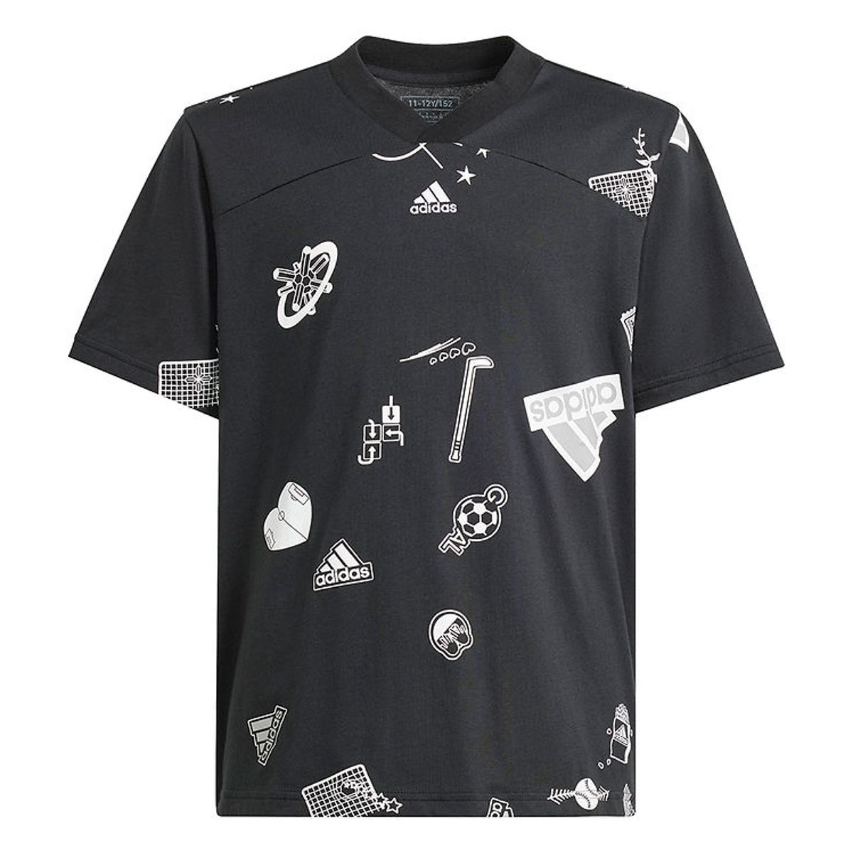 adidas Performance T-shirt - J Bluv T - Sort/Hvid