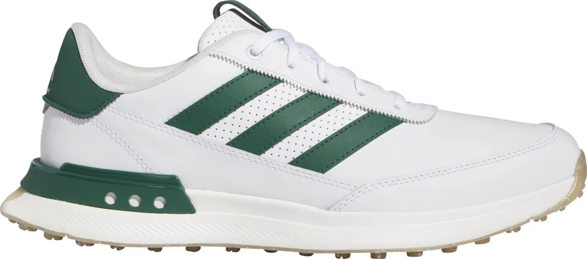 Adidas SG2 SL Læder (2024) Vandtætte Herre Golfsko Uden Spikes - Ftwwht/Cgreen/Gum4 - Str. 40 2/3 Normal