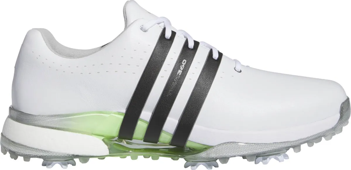 Adidas Tour 360 (2024) Vandtætte Herre Golfsko Med Spikes - Ftwwht/Cblack/Grespa - Str. 47 1/3 Normal