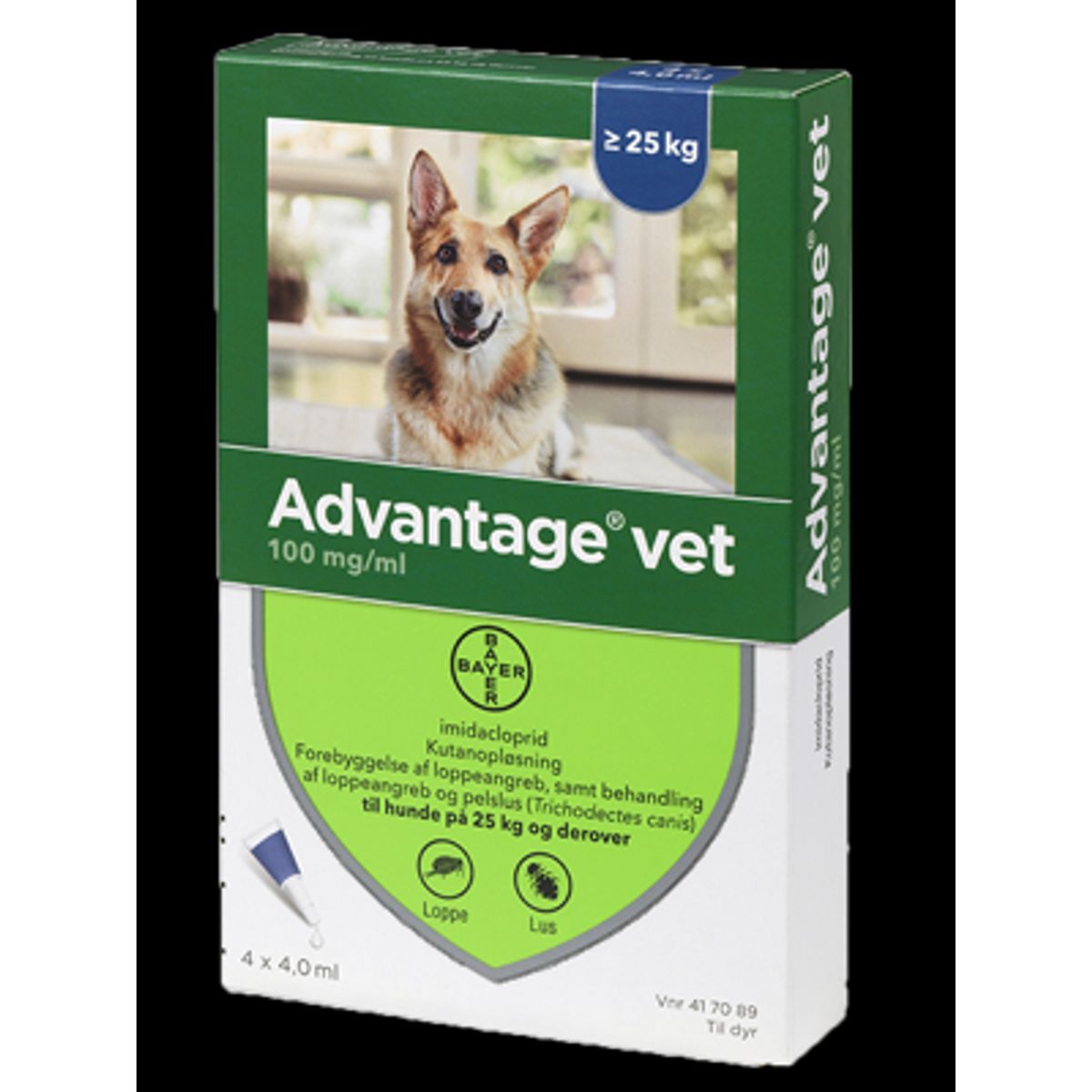 Advantage loppemiddel til hund 25-40 kg 4 pipetter