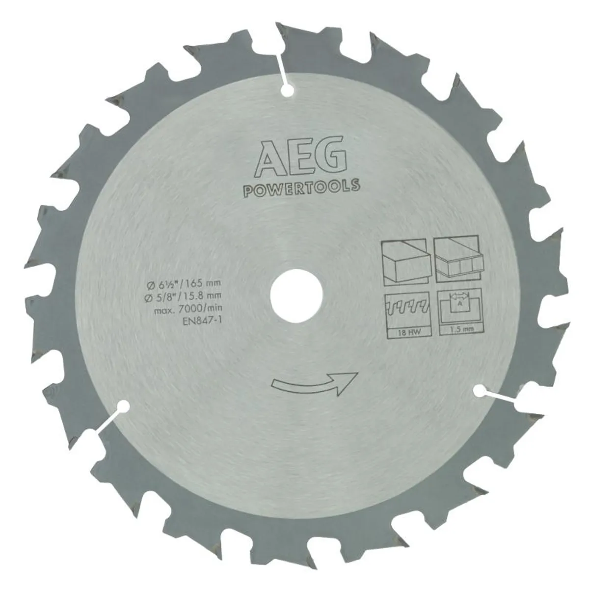 AEG Rundsavsklinge 165x1,5x15,8mm 18T