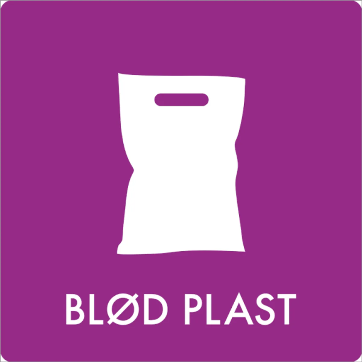 Affaldsskilt Blød plast 2