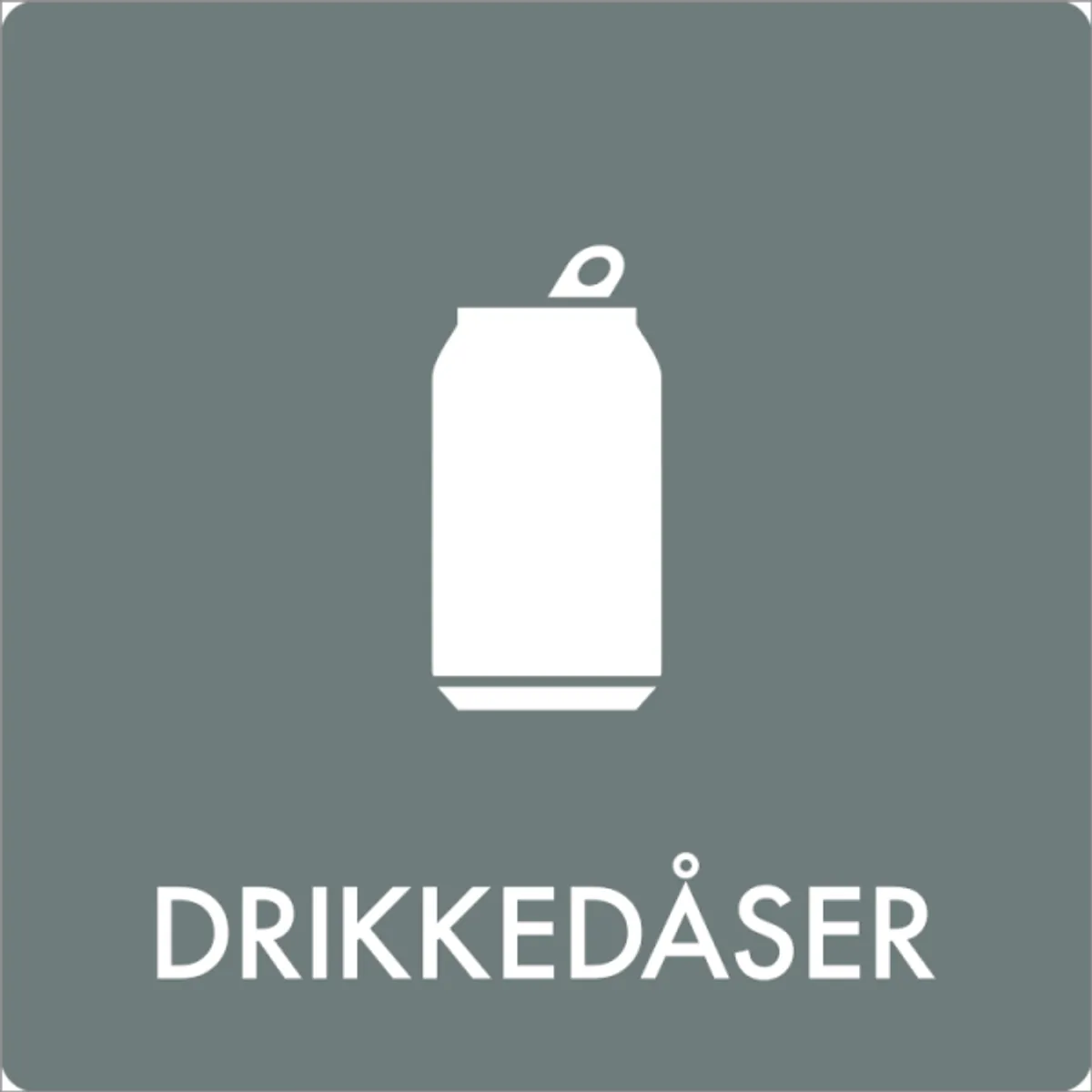 Affaldsskilt Drikkedåser