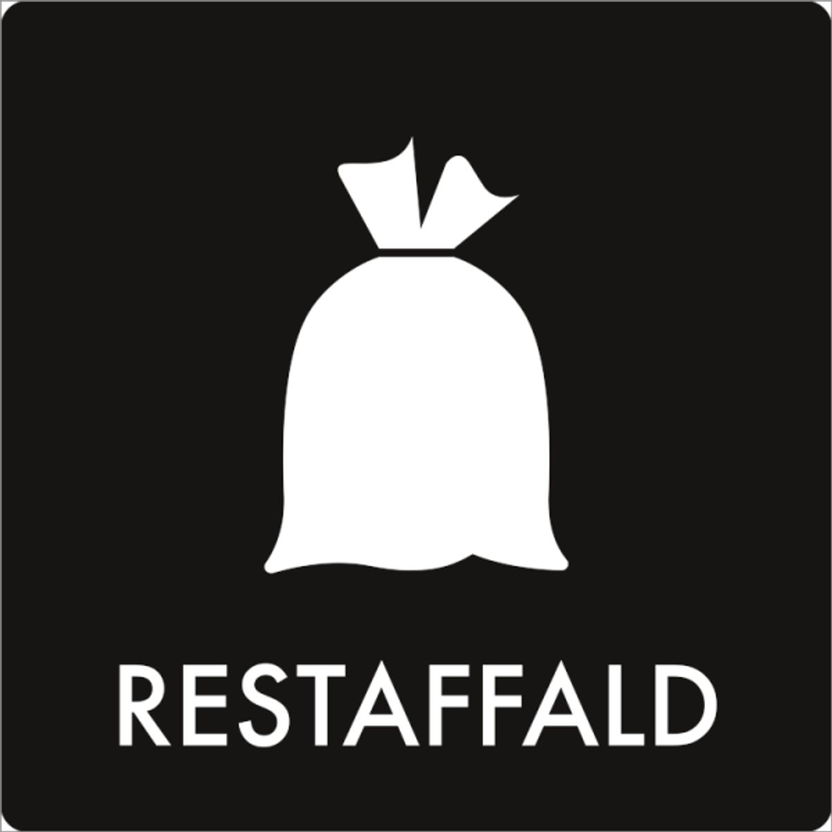 Affaldsskilt Restaffald