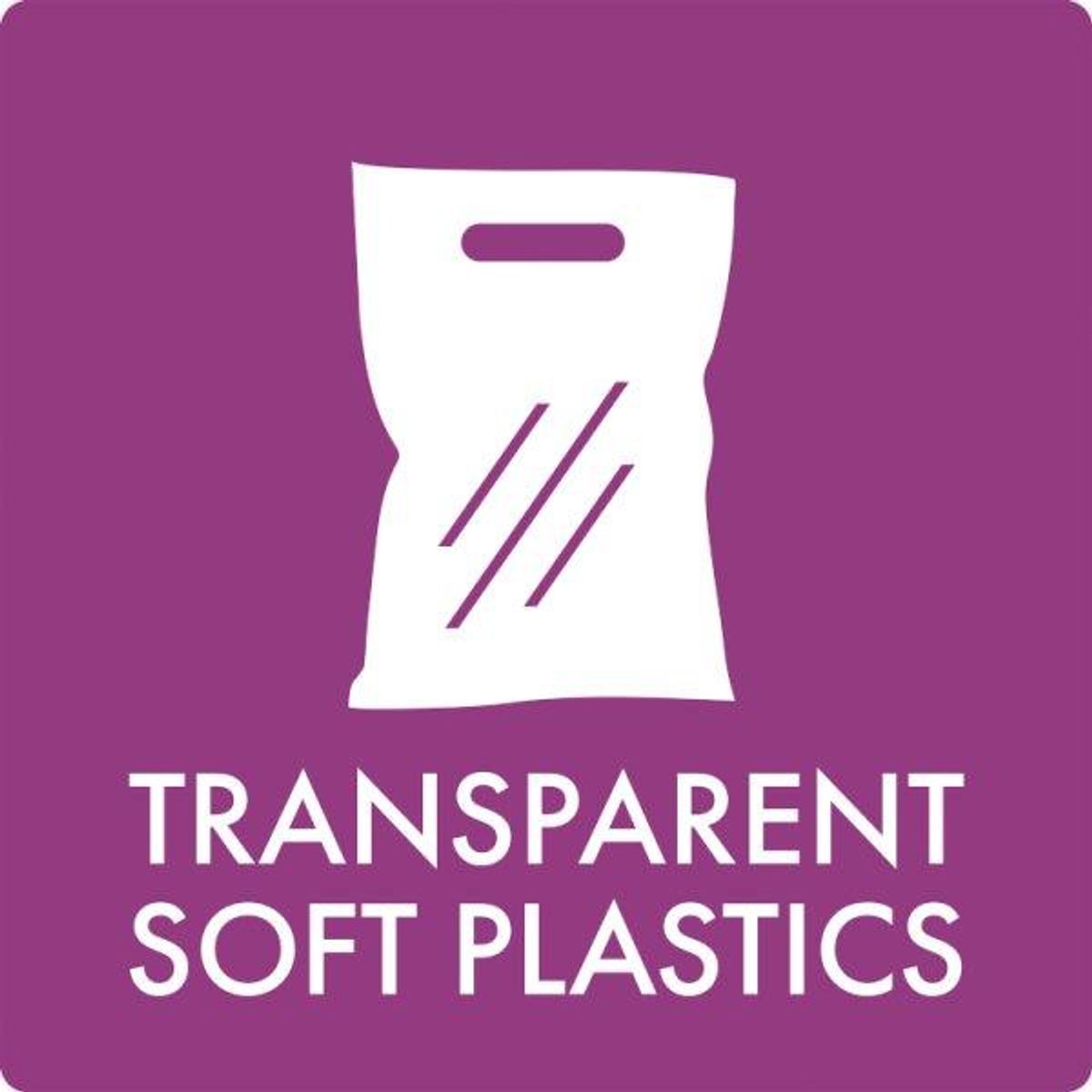 Affaldsskilt Transparent soft plastics