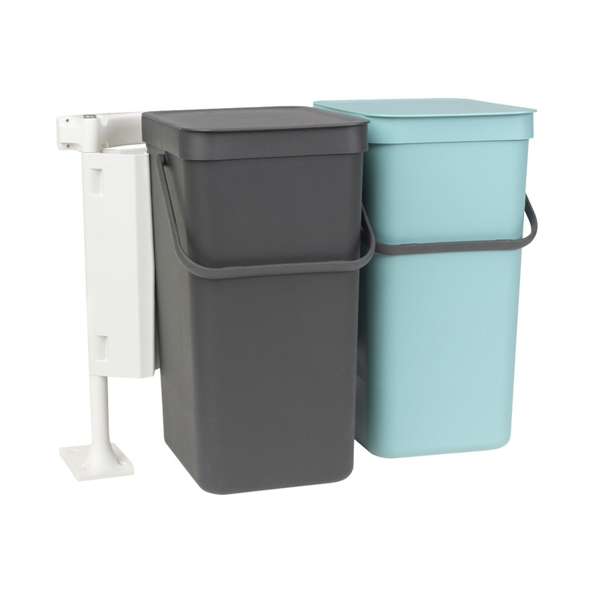 Affaldssortering til indbygning i underskab - 2 x 16 ltr. - Brabantia Sort & Go