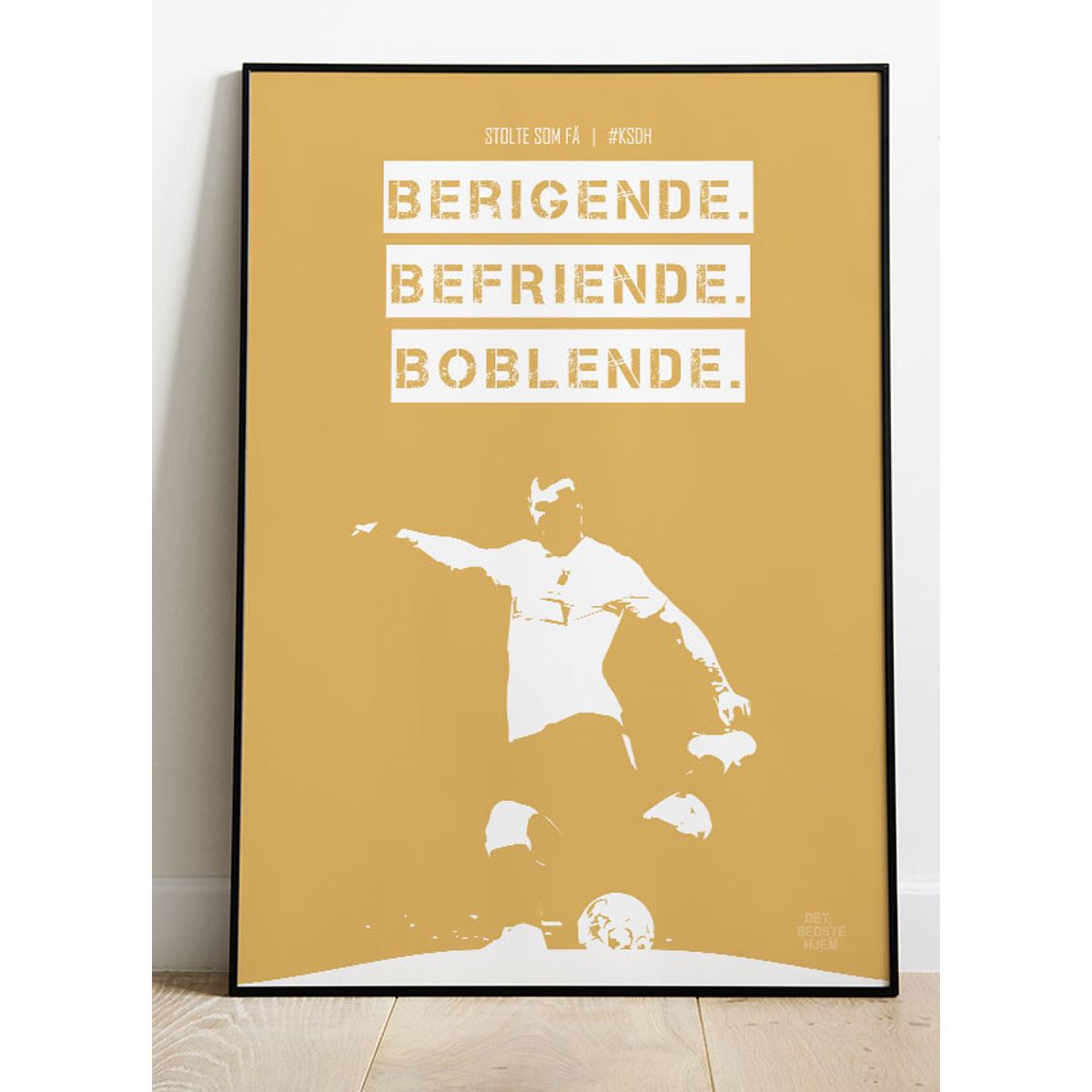 AGF - KSDH fodboldplakat - Berigende - Gul - 70 x 100 cm - Kr. 349,-