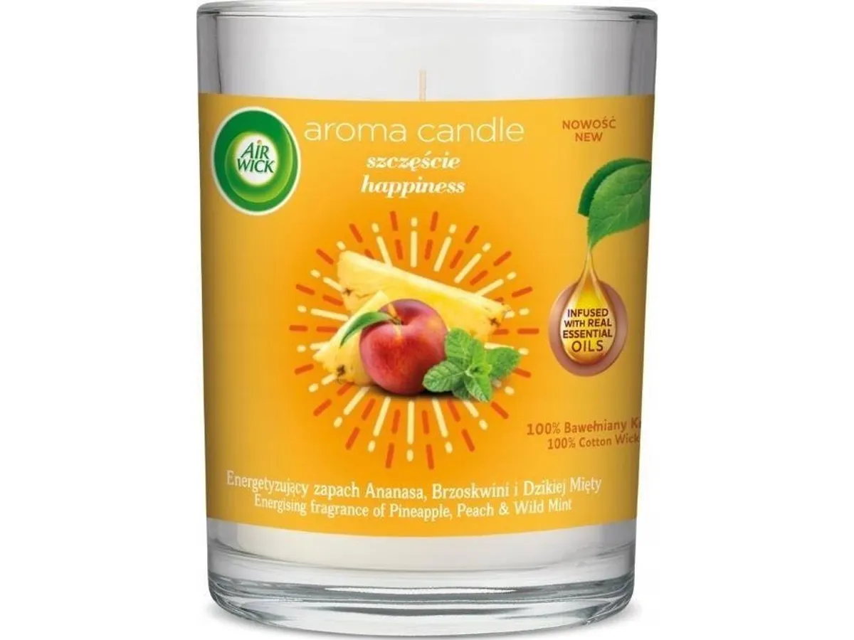 Air Wick_Aroma Candle Happiness Happiness Scented Candle Pineapple &Amp Peach 220G