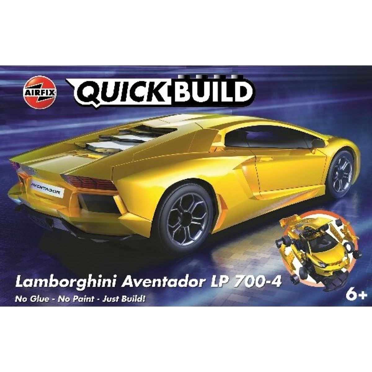 Airfix - Quickbuild Lamborghini Aventador Lp 400-4 - Gul - J6026