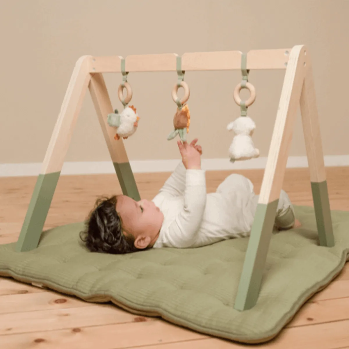 Aktivitetsstativ | Babygym, oliven - Little Dutch