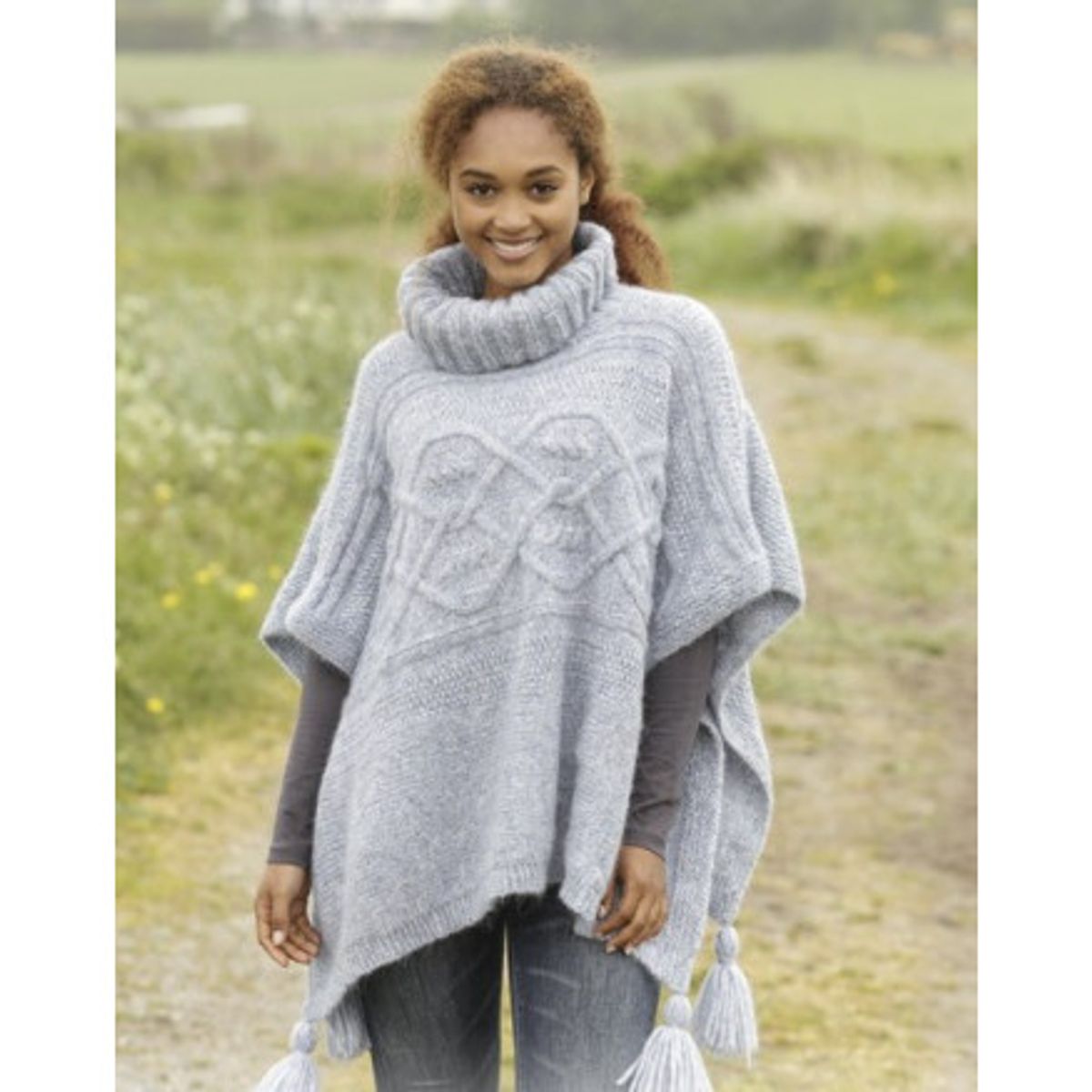 Alanna by DROPS Design - Poncho Strikkeopskrift str. S/M - XXXL - Large/X-Large