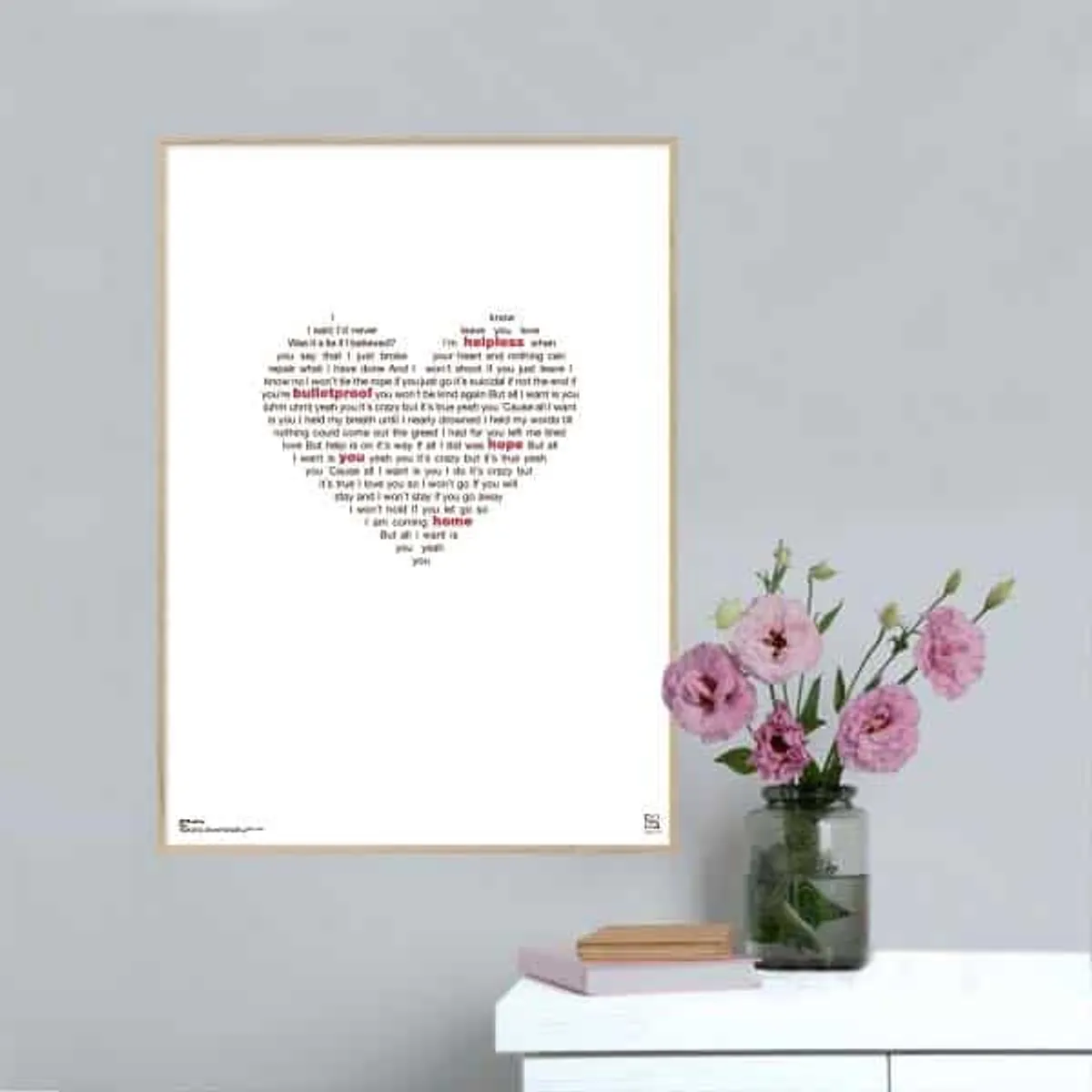 All I Want Is You - Dicte plakat - 50 x 70 cm / XL / lodret