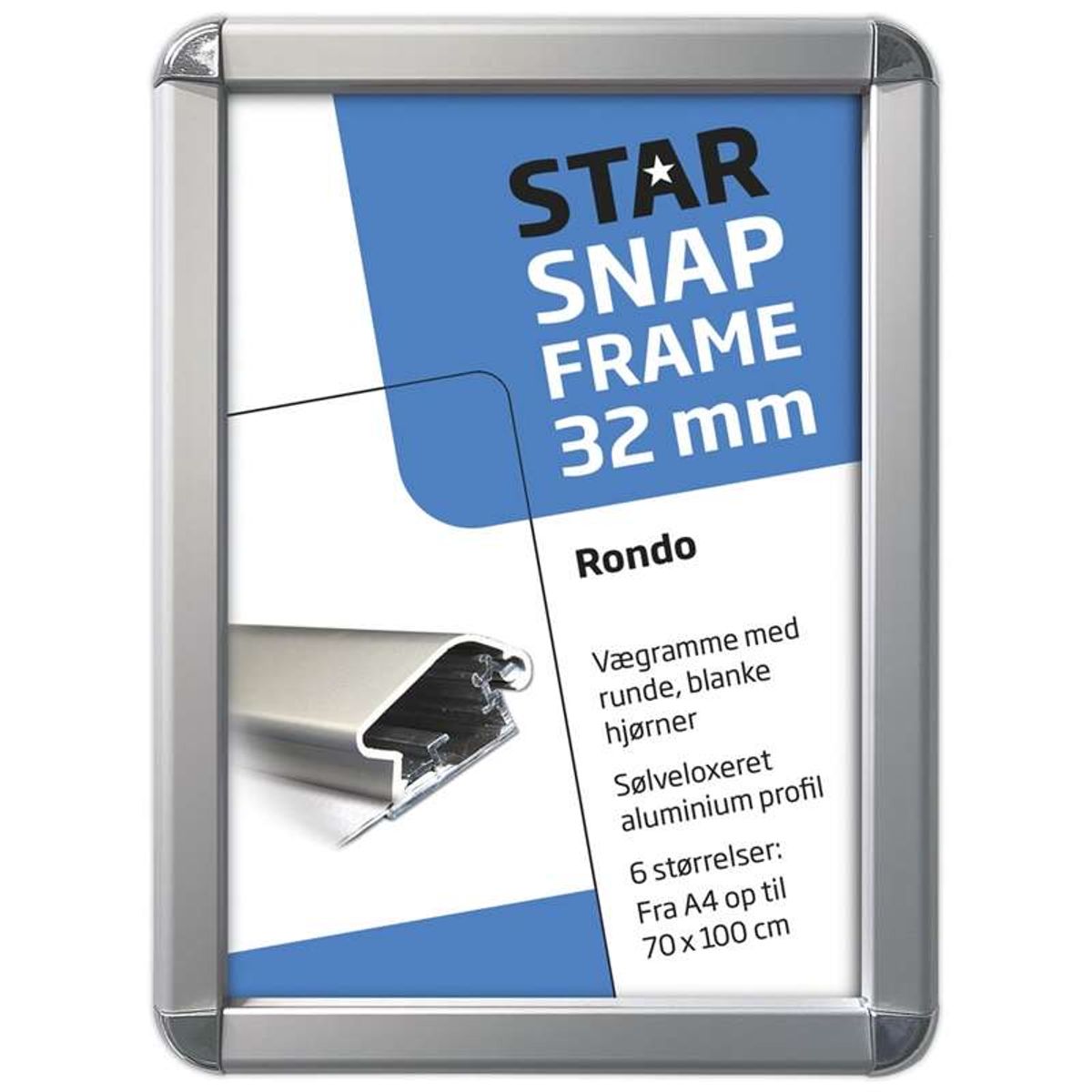 Alu Snap-Ramme Rondo 32 mm